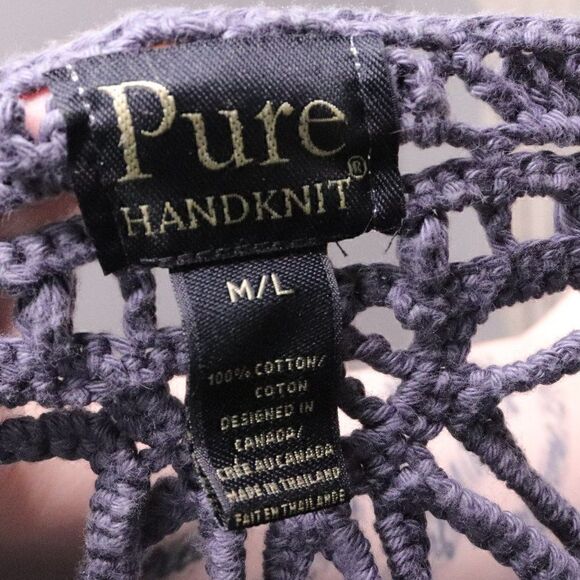 Pure Handknit | Chunky Knit Crochet Short Sleeve Blouse - Picture 5 of 7